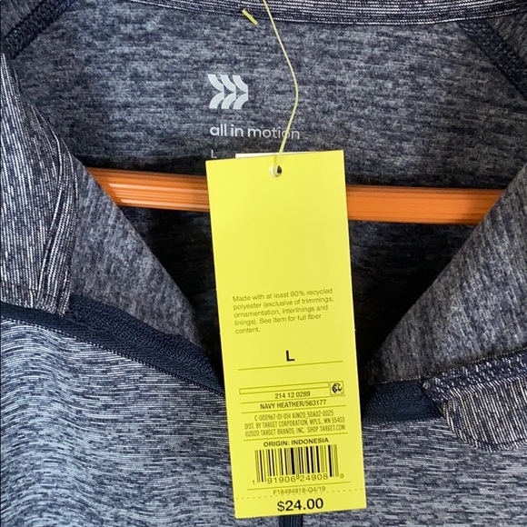 All in Motion 1/4 zip navy (L) NWT - Picture 2 of 5